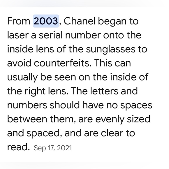 TIPS ON AUTHENTICITY OF GUCCI , CHANEL , VERSACE , ETC SUNGLASSES - Picture 9 of 16